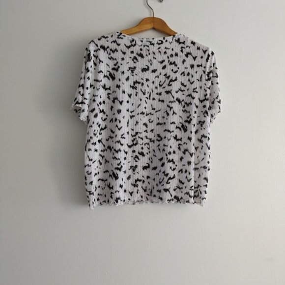 Nine West Black and White Print Blouse Size XXL - Picture 5 of 10